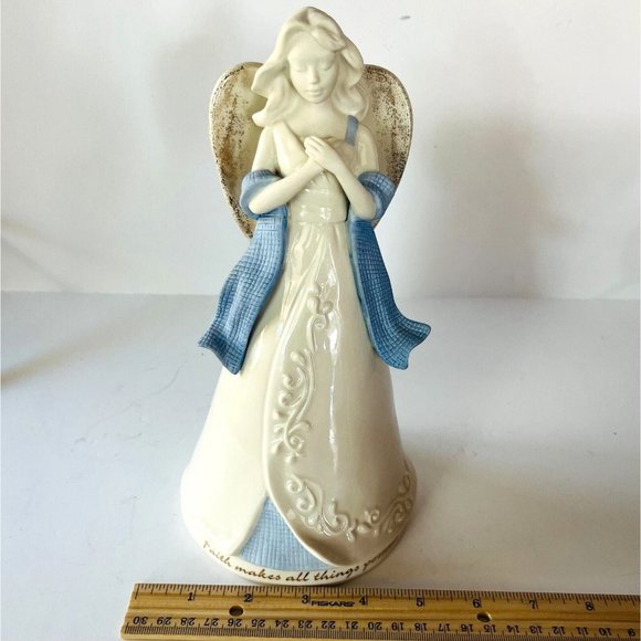 Lenox Gifts of Grace 9" Angel Figurine *Faith/Wind Up  Musical/Porcelain Glossy - Picture 14 of 15